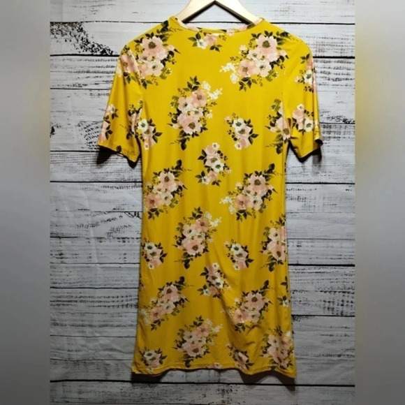 Bobbie‎ Brooks Floral Shift Dress Yellow size Small Summer Spring Lightweight - Picture 4 of 6